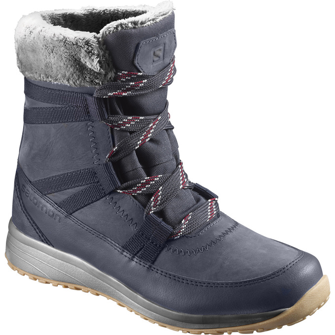 Salomon Singapore Mens Winter Boots - HEIKA LTR CS WP Navy | 84120-TIED